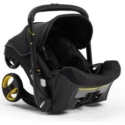 Doona Babyschale Midnight Edition Schwarz Mit Voll Integriertem Fahrgestell, 2 In 1